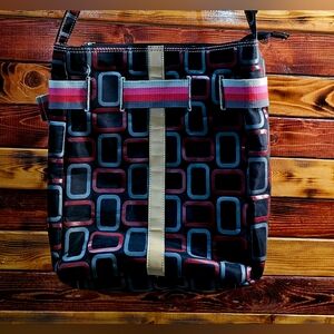 Merona Women's Handbag Laptop tablet crossbody Faux Leather look purse bag